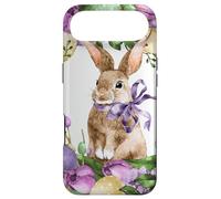 Floral Easter Bunny Wreath Decor for Women Cute Easter Day Coque pour iPhone Air