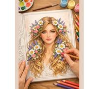 Floral Fairies Coloring Book for Adults: A Floral Fairy Coloring Book for Women Featuring 100 Magical Garden Illustrations for Calm & Creativity