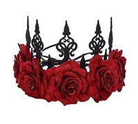 Floral Fall Couronne de fleurs roses rouges F-67, diadème bordeaux, taille M