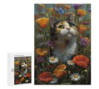 Floral Fantasy with Cat Puzzle 1000 Pièces Educa Jouet en Bois Cadeau Unique Décoration Intérieure Jeu Éducatif Challenge Toy Adultes Et Enfants À Partir De 14 Ans 300 PCS