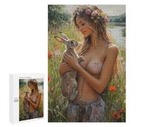 Floral Fantasy with Rabbit Puzzle 1000 Pièces Educa Jouet en Bois Cadeau Unique Décoration Intérieure Jeu Éducatif Challenge Toy Adultes Et Enfants À Partir De 14 Ans 1000 PCS