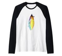 Floral Feather for Spring and Summer Cute Surf Beach Graphic Manche Raglan