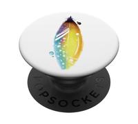 Floral Feather for Spring and Summer Cute Surf Beach Graphic PopSockets PopGrip Adhésif