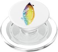 Floral Feather for Spring and Summer Cute Surf Beach Graphic PopSockets PopGrip pour MagSafe