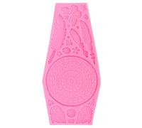 Floral & Feather Silicone Baking Form | Food Grade Baking Form for Cakes/Cookies/Chocolate | Reusable Fondant Form, High Heat Tolerance Up to 446°F | DIY Cake Decorating Tool (Pink)