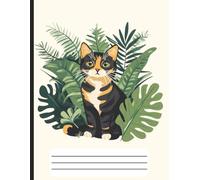 Floral Feline Composition Notebook Autumn Calico Edition: A Boho-Chic Cat Journal with College-Ruled Pages for Writing, Journaling, and Creativity