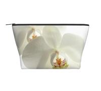 Floral Fleurs Blanches Orchidée Élégant Moderne Tendance, Trousse de Toilette Trousse de Maquillage Sac à cosmétiques Trousse de Toilette de Voyage Portable