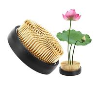 Floral Frog, Steel Needle Flower Holder, Sturdy Copper Pin Tool for Long-Lasting Arrangement Support, Garden Decor, Outdoor Home Display, Vase Centerpiece Use, 4,6 cm Black Brown