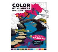 Floral Gardens Color by Numbers for Adults | Stress Relief and Relaxing Nature Scenes: Realistic Flowers, Garden Pathways and Pergolas in Tranquil ... Book Designed for Markers or Colored Pencils