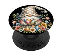 Floral GNOME Easter Flowers Graphic with Cute Butterflies PopSockets PopGrip Adhésif
