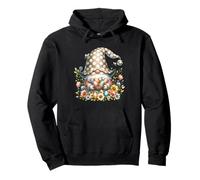 Floral GNOME Easter Flowers Graphic with Cute Butterflies Sweat à Capuche