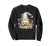 Floral GNOME Easter Flowers Graphic with Cute Butterflies Sweatshirt