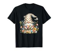 Floral GNOME Easter Flowers Graphic with Cute Butterflies T-Shirt
