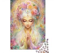 Floral Goddess Painting Puzzles 1000 Pieces Cadeau Unique Jeu Éducatif Défi Jouet À De Qualité Supérieure Peinture Art pour Adultes Enfants 38x26cm/1000pcs