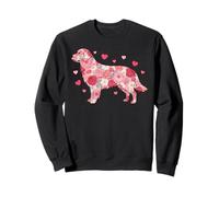 Floral Golden Retriever Heart Botanical Puppy Love Sweatshirt