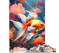 Floral Goldfish Puzzle 1000 Pièces Educa Jouet en Bois Divertissement Créatif Décoration Intérieure Jeu Éducatif Challenge Toy pour Adultes Et Enfants À Partir De 12 Ans 1000pcs (40x28cm)