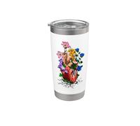 Floral Goth Cœur anatomique Show Love Gobelet isotherme en acier inoxydable double paroi