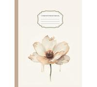 Floral Grid Composition Notebook - Beautiful Flower Cover: 100 Graph Paper Pages | Large 8.5 x 11 Inch Grid Notebook for School, Math, Design & Notes