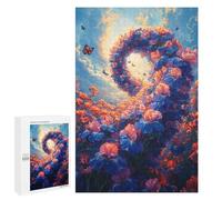 Floral Heart Sky Garden Puzzle 1000 Pièces Educa Jouet en Bois Cadeau Unique Décoration Intérieure Jeu Éducatif Challenge Toy Adultes Et Enfants À Partir De 14 Ans 1000 PCS