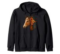 Floral Horse Love Horse Mom Cute Equestrian Lover Woman Girl Sweat à Capuche