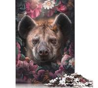 Floral Hyena Puzzle 1000 Pièces Educa Jouet en Bois Cadeau Unique Décoration Intérieure Jeu Éducatif Challenge Toy pour Adultes Et Enfants À Partir De 12 Ans 1000pcs (38x26cm)