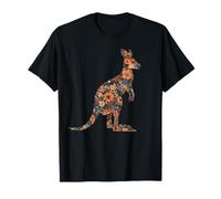 Floral Kangourou Art Bohème Faune Botanique Animal T-Shirt