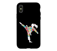 Floral Kick Funny Taekwondo Martial Arts Girls Women Karate Coque pour iPhone X/XS