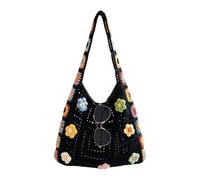 Floral Knit Purse Is A Boho-inspired Handmade Knit Bag Designed To Elevate | Crochet Handbags for Women for Summer Beach Travel Commuting Floral Knit Purse is a boho-inspired handmade knit bag designed