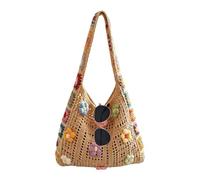 Floral Knit Purse Is A Boho-inspired Handmade Knit Bag Designed To Elevate | Crochet Handbags for Women for Summer Beach Travel Commuting Floral Knit Purse is a boho-inspired handmade knit bag designed