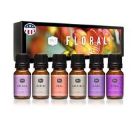 Floral Lot de 6 huiles parfumées de qualité supérieure - Violet, jasmin, Rose, lilas, Freesia, Gardénia - 10 ml