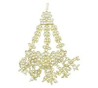 Floral Majesty Kundan Pearl Jhumar Passa pour femmes et filles | Doré