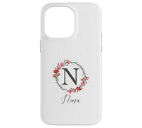 Floral Nina Nom Fleurs Nom Personnalisé Nina Coque pour iPhone 14 Pro Max