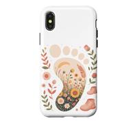 Floral OB GYN Nurse Obstetric Labor and Delivery Coque pour iPhone X/XS