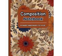 Floral Pastel Composition Notebook - Wide Ruled, 111 Pages, Aesthetic Softcover Perfect for Young Writers: Cute & Minimalist Pastel Journal for ... School), People with Larger Handwriting