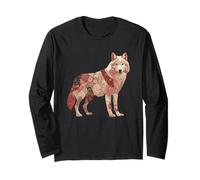 Floral Patchwork Loup Boho Cottagecore Nature Manche Longue