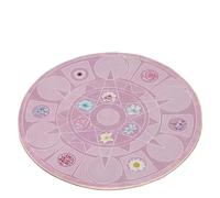 Floral Pattern Round Carpet for Living Room Bedroom Mat Easy to Clean Festive Atmosphere Decorated Home Decorative Rug(Color02,Diameter 160cm)