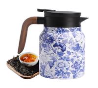 Floral Pattern Tea Kettle - Hot Coffee Pot With Thermal Insulation | Stainless Steel Teapot With Flower Design | 1.5L Capacity, Rust-Proof Interior | Perfect For (Gas, Electric, Ceramic), Ho