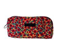 Floral Pencil Case, Corduroy Makeup Pouch, Cosmetic Storage Bag, Organizer & Toiletry, Floral Pen for Women & Girls, School & Travel Use, 7.87 x 1.77 x 2.76 in, Corduroy
