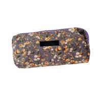 Floral Pencil Case, Cosmetic Bag Pouch, 7.87x1.77in Zipper Storage Organizer, Stylish Floral Design, Authentic Fabric Material for School Makeup Toiletry Use