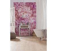 Floral Photo Papier Peint 2.4x1.8m Fleurs Revêtement Mural Féminin Pièce Rose