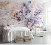 Floral Photo Papier Peint Violet Clair Premium Mur Décor 368x248cm Femme Chambre