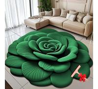 Floral Plush Diatomaceous Earth Floor Mat,3D Visual Flower Shaped Diatom Mud Floor Rugs,3D Flowers Design Flooring Mats Suitable for Bedroom,Kitchen,Bathroom