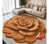 Floral Plush Diatomaceous Earth Floor Mat,3D Visual Flower Shaped Diatom Mud Floor Rugs,3D Flowers Design Flooring Mats Suitable for Bedroom,Kitchen,Bathroom