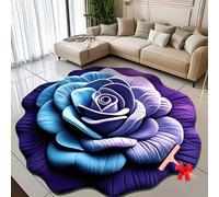 Floral Plush Diatomaceous Earth Floor Mat,3D Visual Flower Shaped Diatom Mud Floor Rugs,3D Flowers Design Flooring Mats Suitable for Bedroom,Kitchen,Bathroom