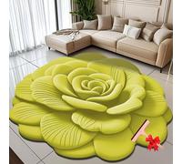 Floral Plush Diatomaceous Earth Floor Mat,3D Visual Flower Shaped Diatom Mud Floor Rugs,3D Flowers Design Flooring Mats Suitable for Bedroom,Kitchen,Bathroom