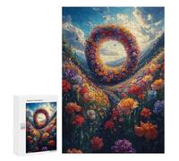 Floral Portal to Paradise Puzzle 1000 Pièces Educa Jouet en Bois Cadeau Unique Décoration Intérieure Jeu Éducatif Challenge Toy Adultes Et Enfants À Partir De 14 Ans 300 PCS