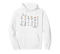 Floral pour Maman Forte, courageuse, intrépide, aimante et Gentille Sweat à Capuche