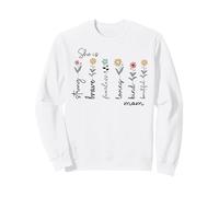 Floral pour Maman Forte, courageuse, intrépide, aimante et Gentille Sweatshirt