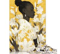 Floral Queen in Kimono Puzzle 1000 Pièces Educa Jouet en Bois Divertissement Créatif Décoration Intérieure Jeu Éducatif Challenge Toy Adultes & Enfants des 14 Ans 1000pcs (38x26cm)