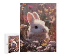 Floral Rabbit Fantasy Puzzle 500 Pièces Educa Jouet en Bois Cadeau Unique Décoration Intérieure Jeu Éducatif Challenge Toy Adultes Et Enfants À Partir De 14 Ans 500 PCS
